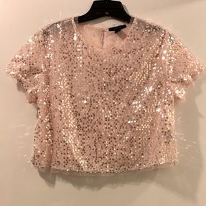 Forever 21 Women’s Sequin Crop Top